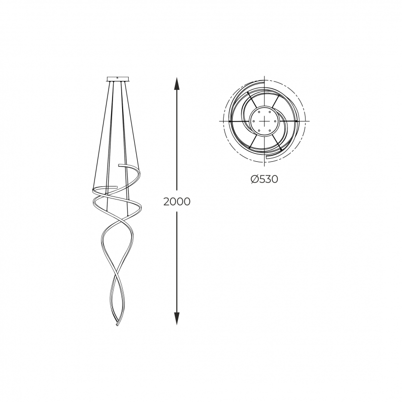 Lampa wisząca COCO MD3127-2M-3GT