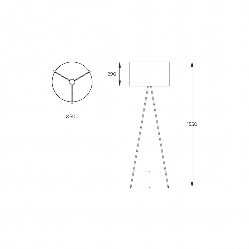 Lampa podłogowa INGA H06-GD-GR