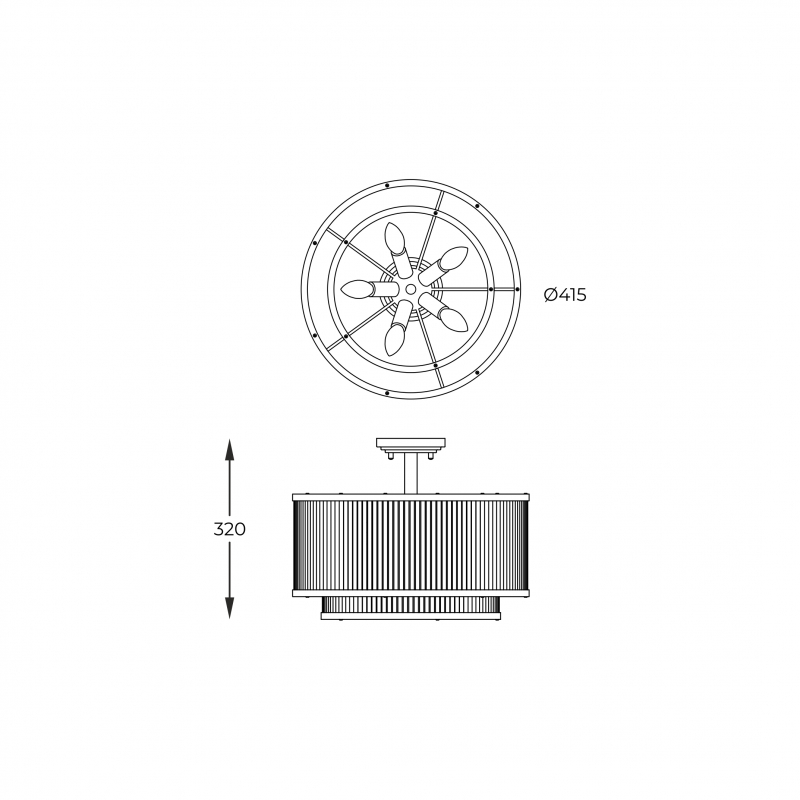Lampa sufitowa SERGIO C0528-05H-V6AC