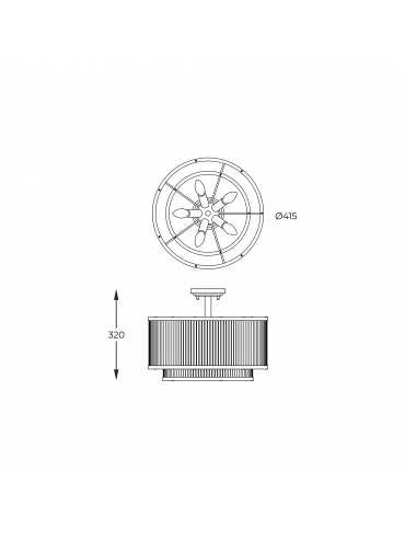 Lampa sufitowa SERGIO C0528-05H-F4AC