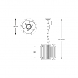 Żyrandol SERGIO P0528-03A-V6AC