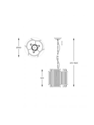 Żyrandol SERGIO P0528-03A-V6AC