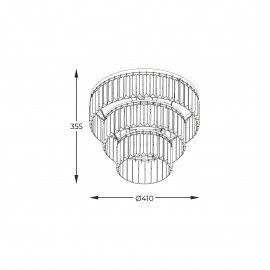 Lampa sufitowa TIFANNY P17127-4-GD