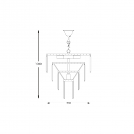 Lampa wisząca AMEDEO 17106/4+1-GLD