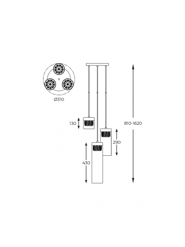 Lampa wisząca GEM P0389-03D-F4AC