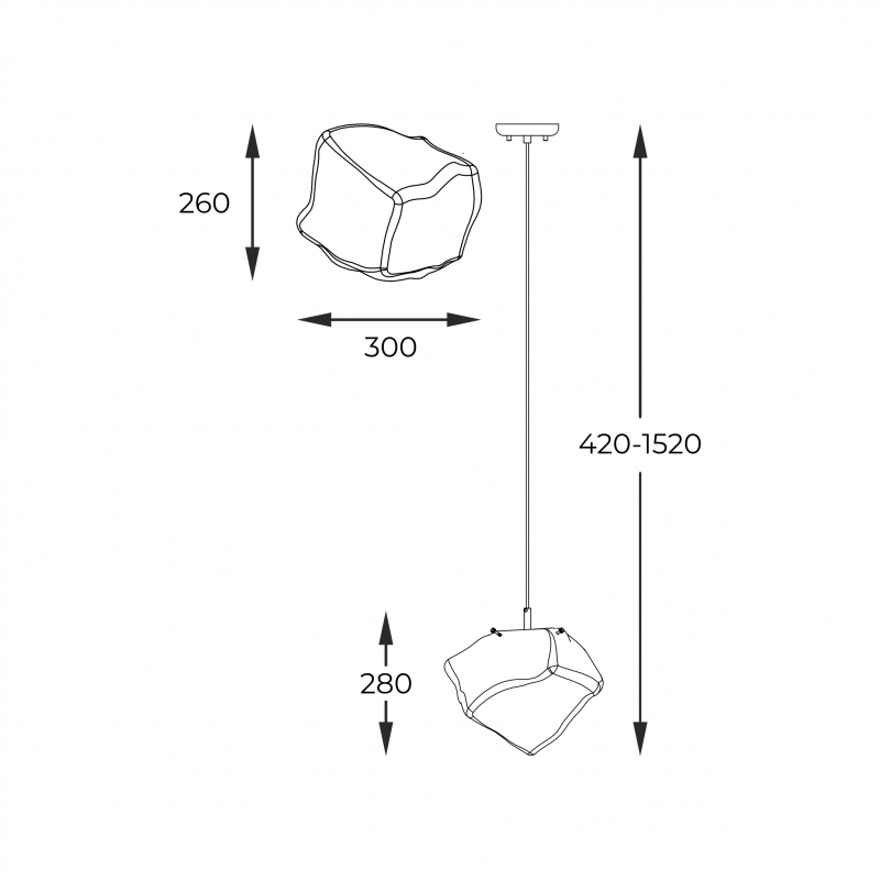 Lampa wisząca ROCK P0488-01B-U8AC