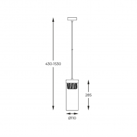 Lampa wisząca GEM P0389-01D-F7AC