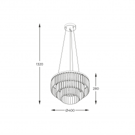 Lampa wisząca TIFANNY P17127-4