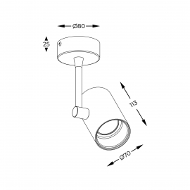 Spot TORI SL 1 WHITE-GOLD 20014-WH
