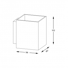 Kinkiet SOLA WL SQUARE WHITE 91062