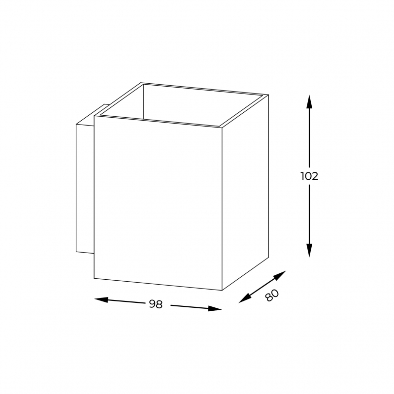 Kinkiet SOLA WL SQUARE WHITE 91062