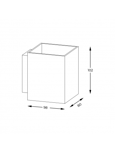 Kinkiet SOLA WL SQUARE WHITE 91062