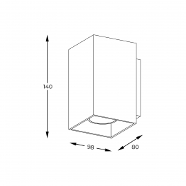 Kinkiet SANDY WL SQUARE WHITE 92697