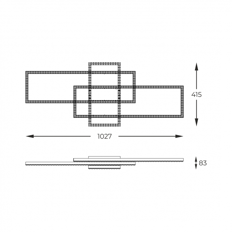Lampa sufitowa ERVI MX7907-3B-3BT