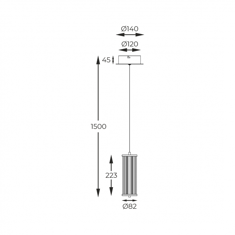 Lampa wisząca CALLY MD3147-1A-3GT