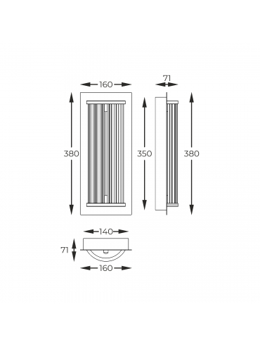 Kinkiet CALLY MB3114-1-3GT