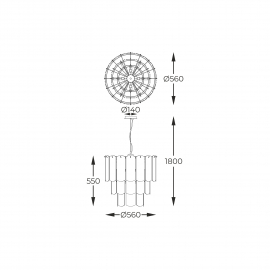 Lampa wisząca NIRA MD3523-14L-EGN