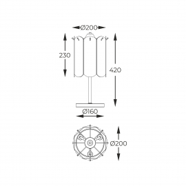 Lampa stołowa NIRA MT3523-3S-EGN