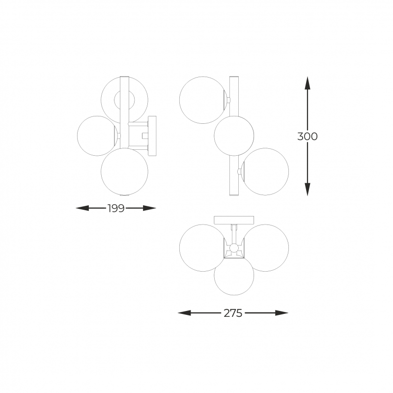Kinkiet MOLECULE W0454-03U-F7AA