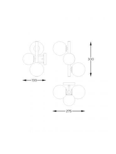 Kinkiet MOLECULE W0454-03U-F7AA