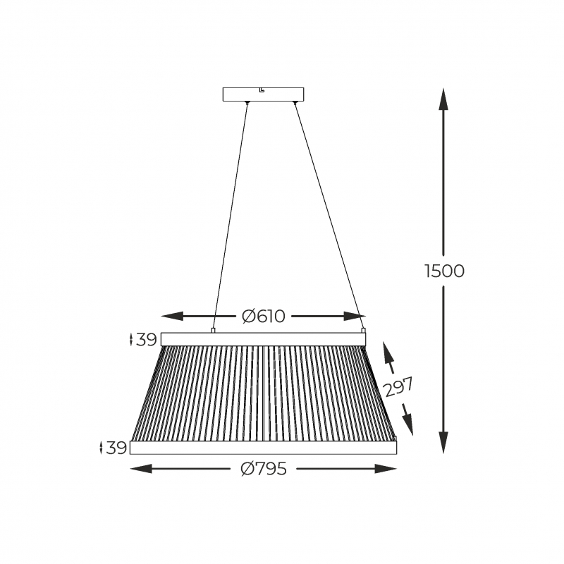 Lampa wisząca BALU MD3328-2M-3BT