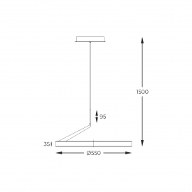 Lampa wisząca MALU MD3689-1M-3BGT