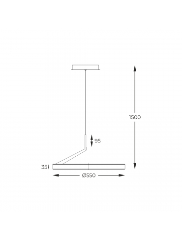 Lampa wisząca MALU MD3689-1M-3BGT