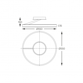 Lampa sufitowa MALU MX3689-1L-3BGT