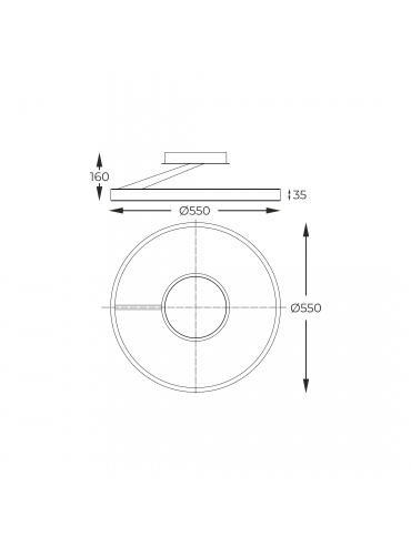 Lampa sufitowa MALU MX3689-1L-3BGT