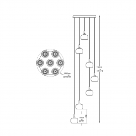 Lampa wisząca CRYSTAL P0076-07M-B5FZ