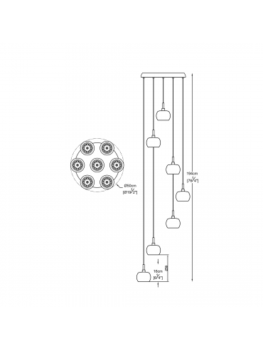 Lampa wisząca CRYSTAL P0076-07M-B5FZ