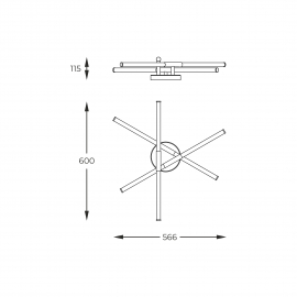 Lampa sufitowa LAUTARO 1006