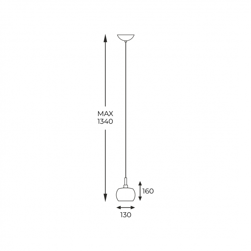 Lampa wisząca CRYSTAL P0076-01A-F4FZ