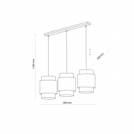 Lampa wisząca BOHO WHITE 6531