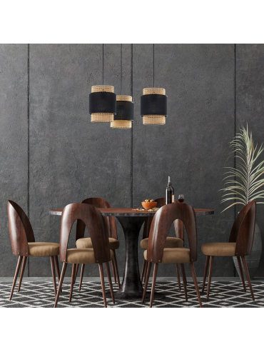Lampa wisząca BOHO BLACK 6549