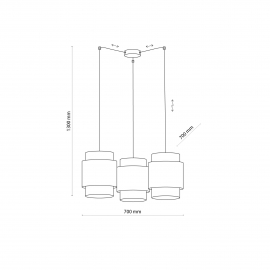 Lampa wisząca BOHO BLACK 6549