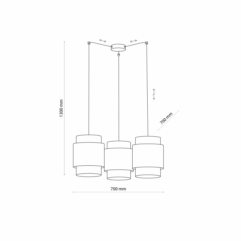 Lampa wisząca BOHO BLACK 6549