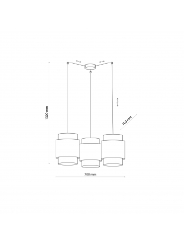 Lampa wisząca BOHO BLACK 6549
