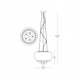 Lampa wisząca VISTA P0076-05K-F4GR
