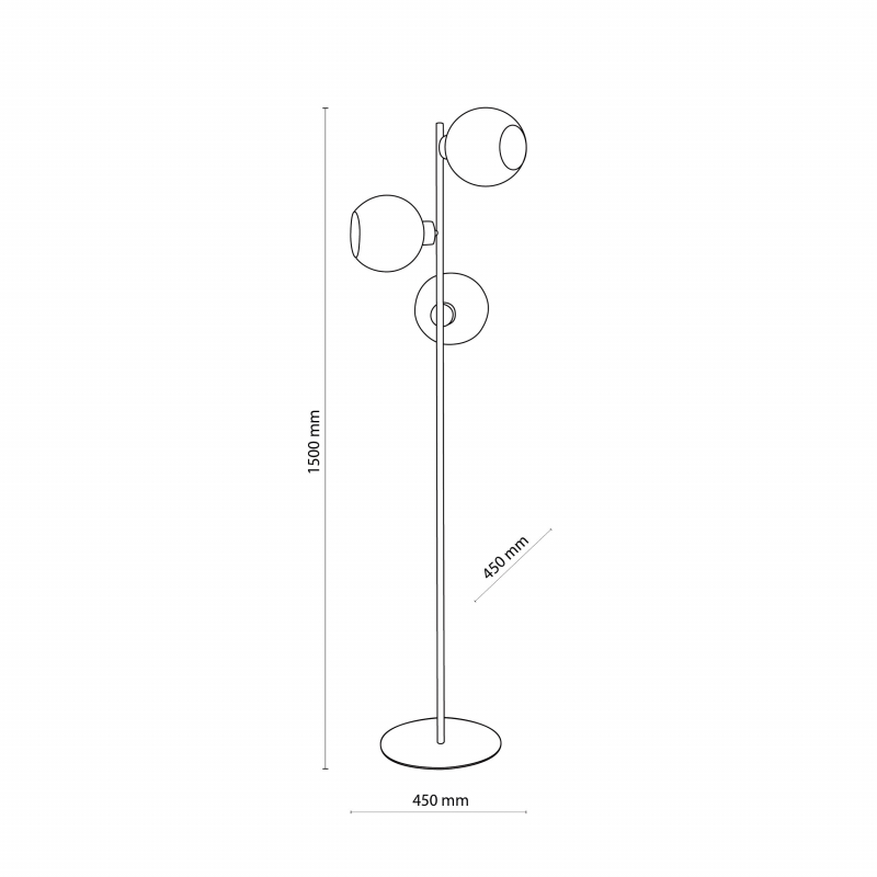 Lampa podłogowa CUBUS GRAPHITE 5239