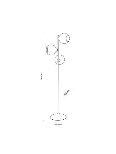 Lampa podłogowa CUBUS GRAPHITE 5239