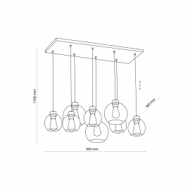 Lampa wisząca CUBUS GRAPHITE 4113