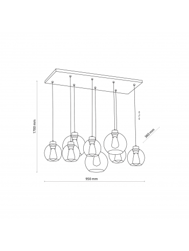 Lampa wisząca CUBUS GRAPHITE 4113