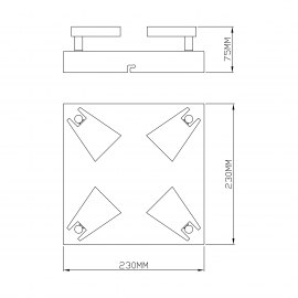 Lampa sufitowa SPAZIO CK99603A-4