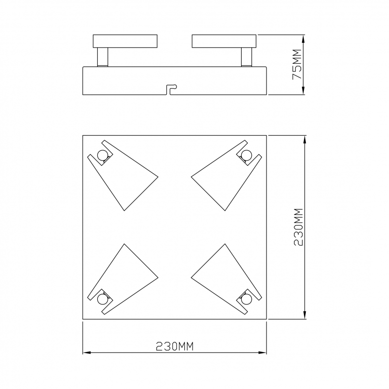 Lampa sufitowa SPAZIO CK99603A-4