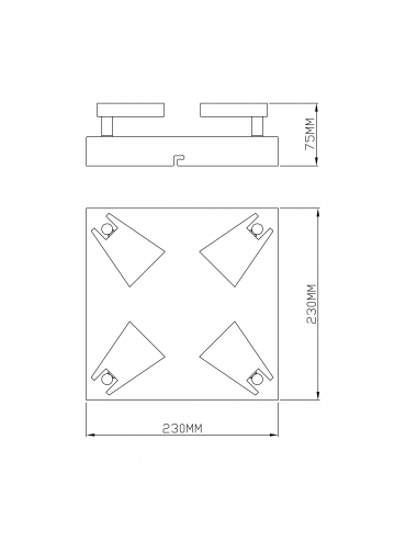 Lampa sufitowa SPAZIO CK99603A-4