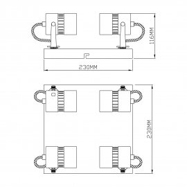 Lampa sufitowa SICA CK99892-4