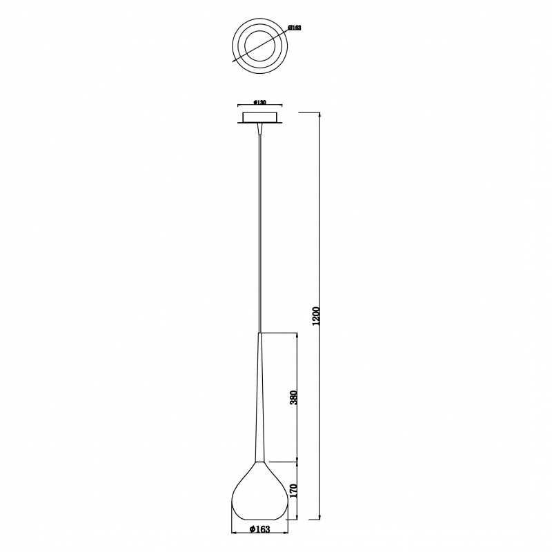 Lampa wisząca LIBRA MD2128-1W
