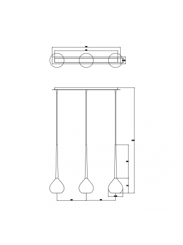 Lampa wisząca LIBRA MD2128B-3R