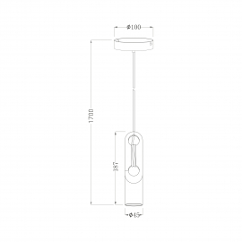 Lampa wisząca WICKLE PL-15102-GD